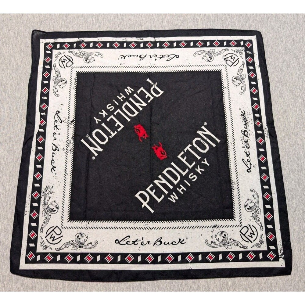 PENDLETON WHISKY Bandana Let’er Buck Whiskey Western Wear RODEO Scarf